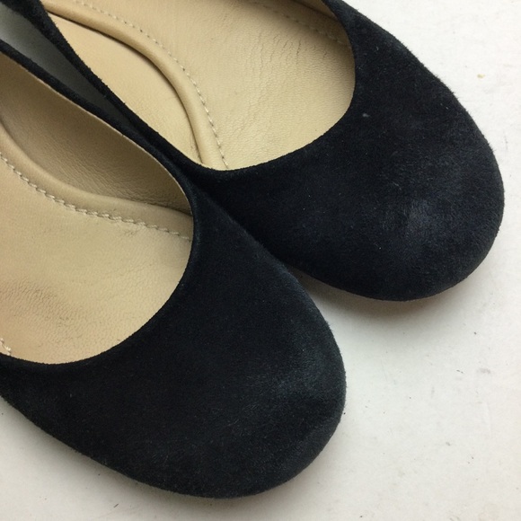 Garnet Hill Signature Black Italian Suede Ballet Flats Size 6.5 - Picture 10 of 11